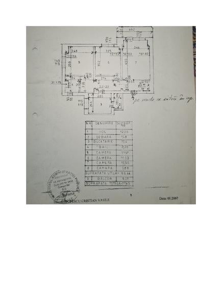 Apartament cu 3 camere decomandat în Iancului