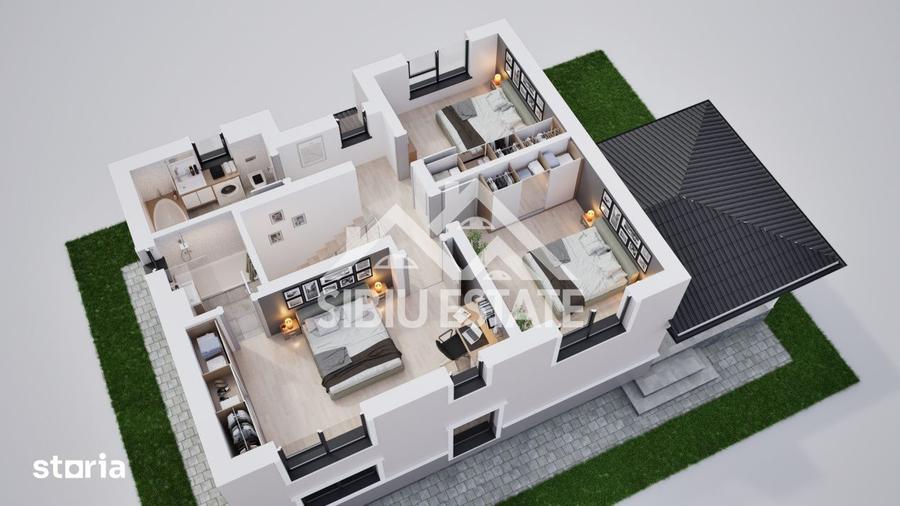 Casă cu 5 camere cu Teren 469 Mp în Central