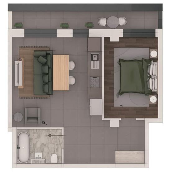 Apartament cu 2 camere decomandat în Florești — fotografia 3