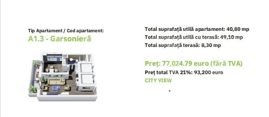 Garsonieră semidecomandată în Livezeni