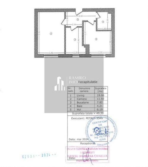 Apartament cu 2 camere decomandat în Giurgiului