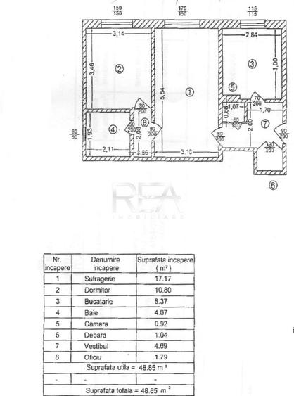 Apartament cu 2 camere semidecomandat în Vitan