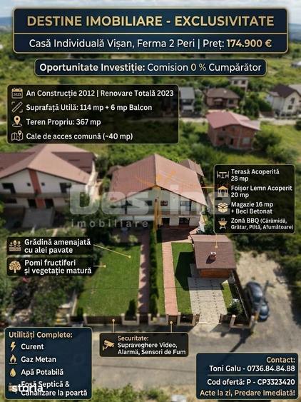 Casă cu 3 camere decomandat cu Teren 367 Mp în Bârnova