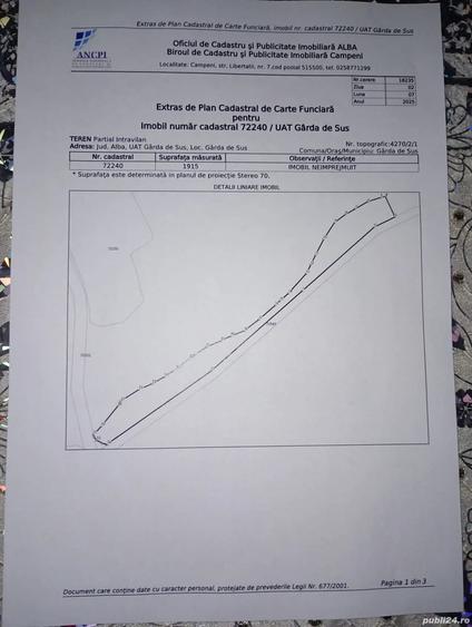 Teren de 2300 mp, în Vest