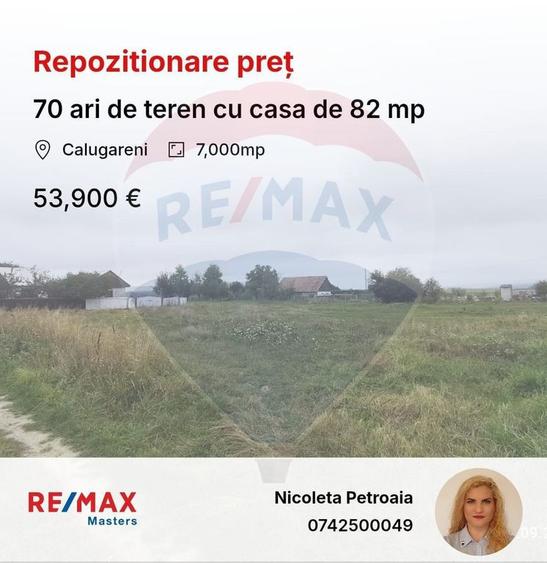 Teren de 7000 mp, în Călugăreni