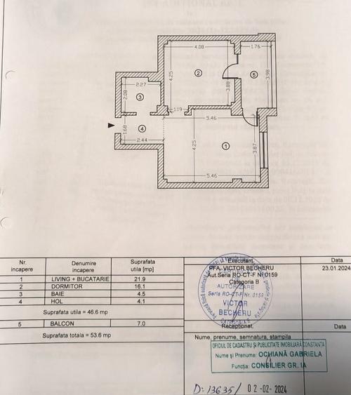 Apartament cu 2 camere decomandat în Nord