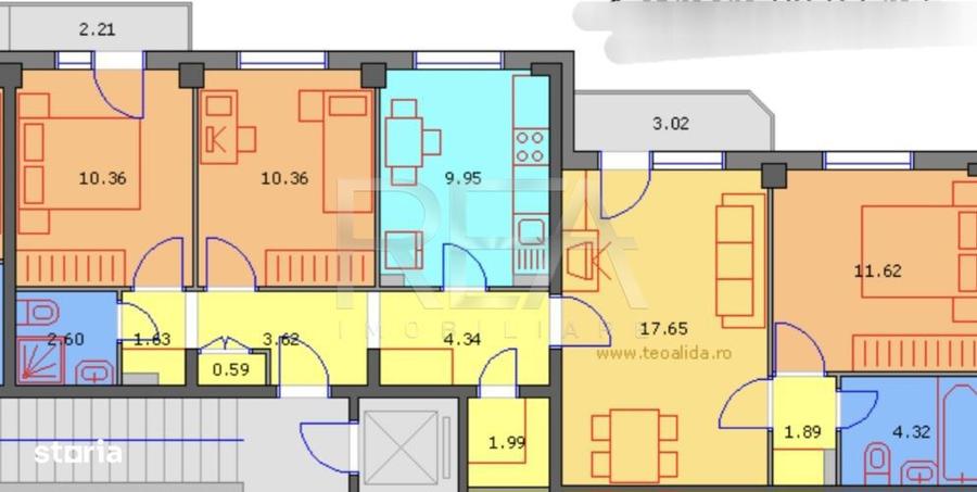 Apartament cu 4 camere semidecomandat în Ghencea