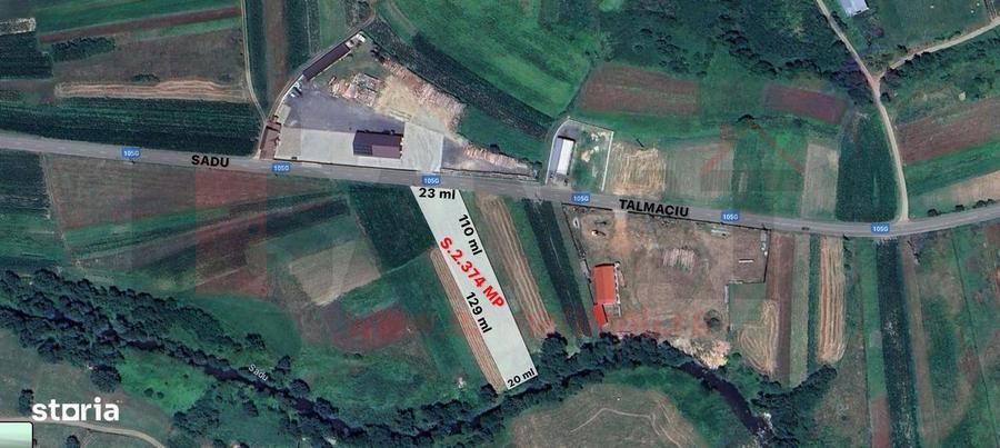 Teren de 2374 mp, în Sadu