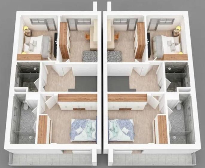 Duplex cu 5 camere cu Teren 225 Mp în Odăi
