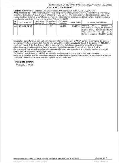 Apartament cu 2 camere decomandat în Ultracentral