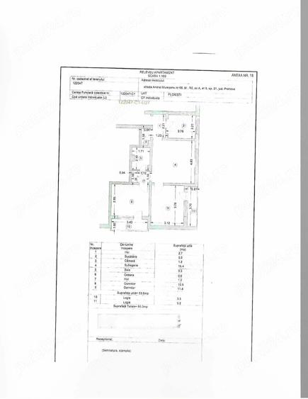 Apartament cu 3 camere semidecomandat în Cina