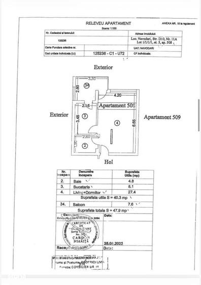 Apartament cu 3 camere în Nord