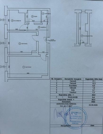 Apartament cu 2 camere decomandat în Tractorul