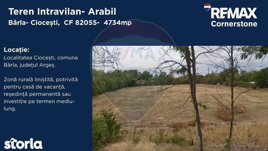 Teren de 4734 mp, în Bârla