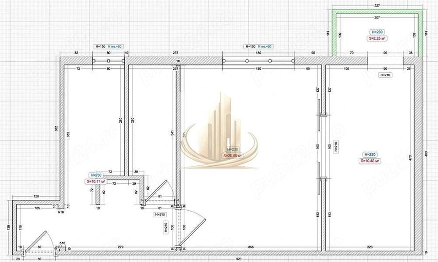 Apartament 2 camere, Șagului, 40 mp, etaj 1, centrală proprie - 8