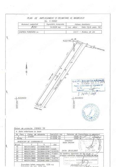 Teren de 1039 mp, în Jelna