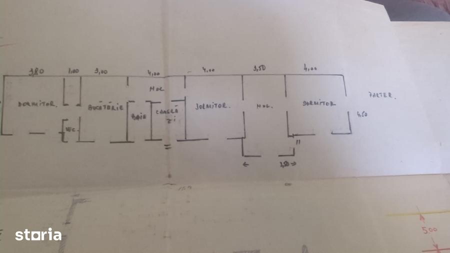 Casă cu 5 camere cu Teren 236 Mp în Crângași