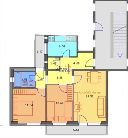 Etaj 1/10 zona Doamna Ghica, in planul doi - 4