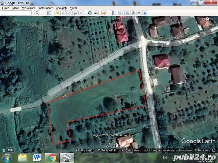 Teren de 3100 mp, în Văleni