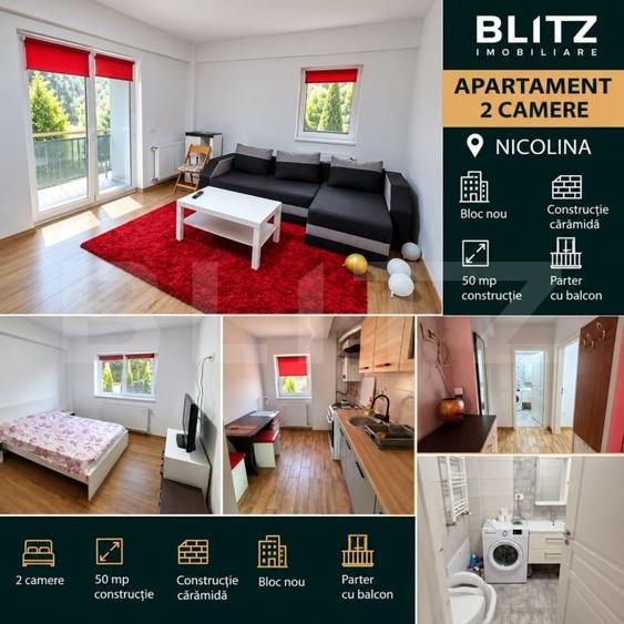 Apartament cu 2 camere decomandat, mobilat în Nicolina