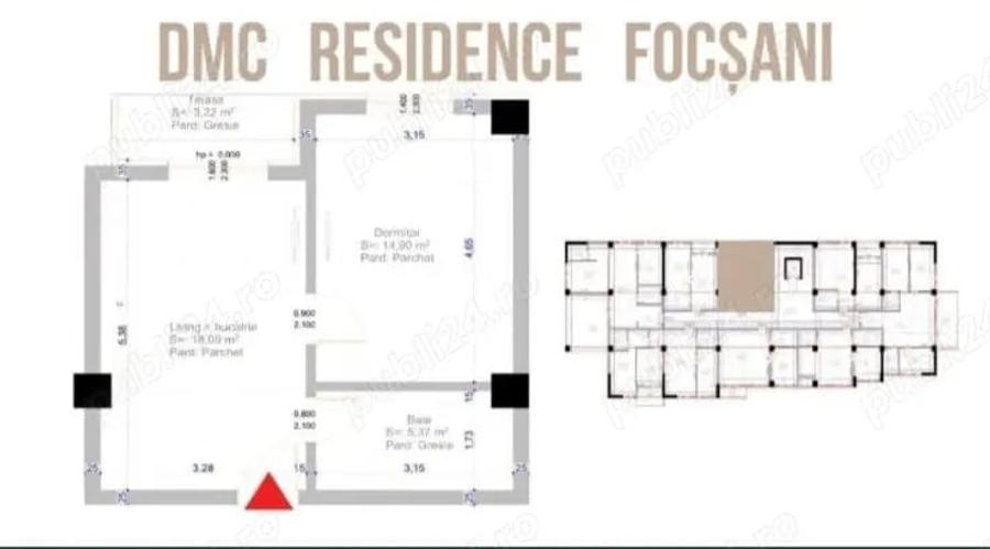 Apartament cu 2 camere decomandat în Obor