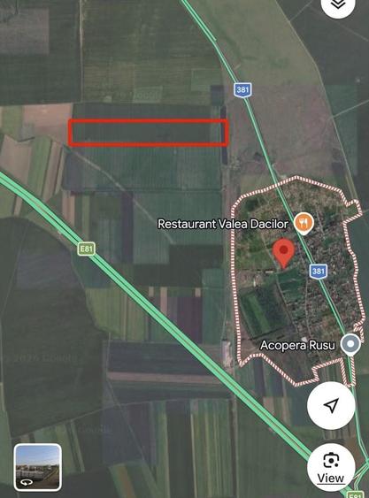 Teren Agricol Valea Dacilor Medgidia , 2.46 Hectare in arenda la Mitroi . - 2