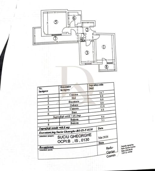 Centru Hala Centrala - Aleea cu castani , 2 camere , etaj mic , 61 mp - 6