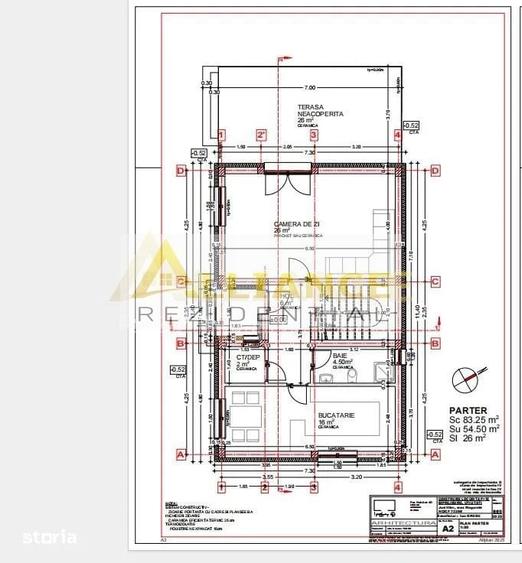 Casă individuală cu 4 camere cu Canalizare în Central