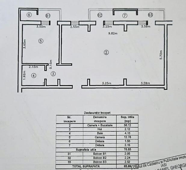 Apartament cu 2 camere în Păcurari