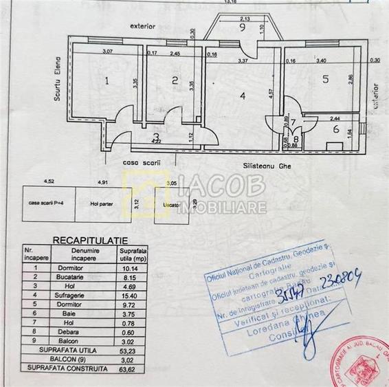 Apartament cu 3 camere semidecomandat în Mioriței