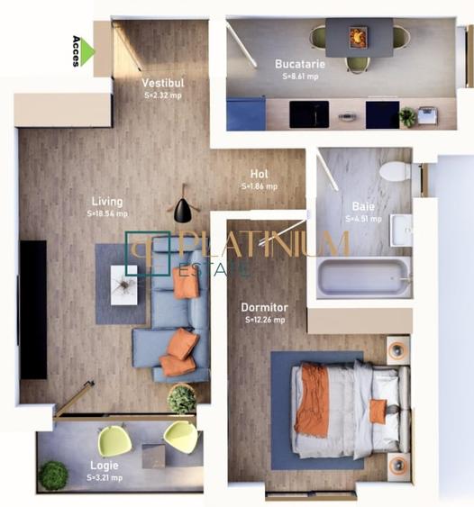 Apartament cu 2 camere decomandat în Torontalului — fotografia 1