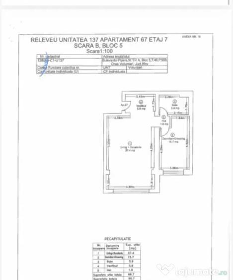 Apartament cu 2 camere decomandat în Central