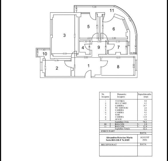 Apartament cu 4 camere decomandat, mobilat în Obor