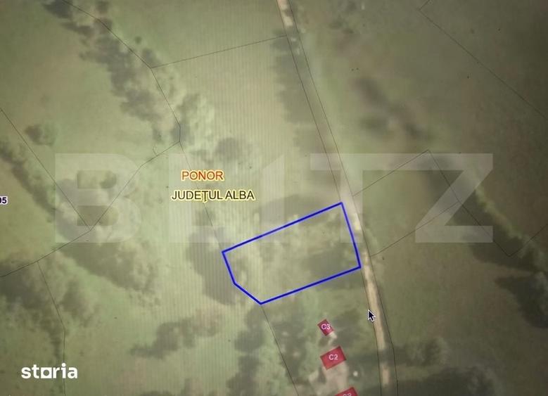 Teren de 1132 mp, în Ponor