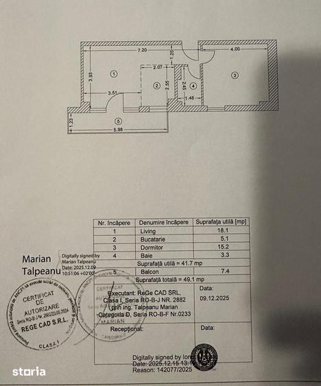 Apartament cu 2 camere în Centrul Civic