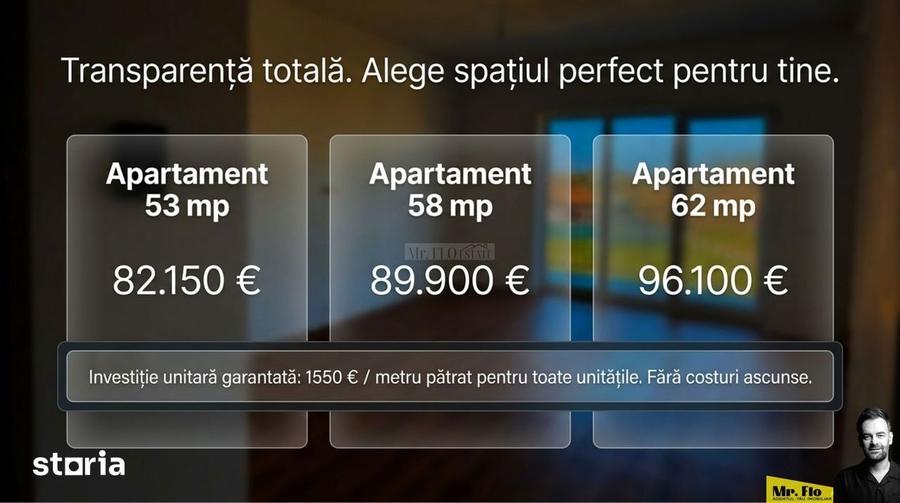 Apartament cu 2 camere semidecomandat în Moșnița Nouă