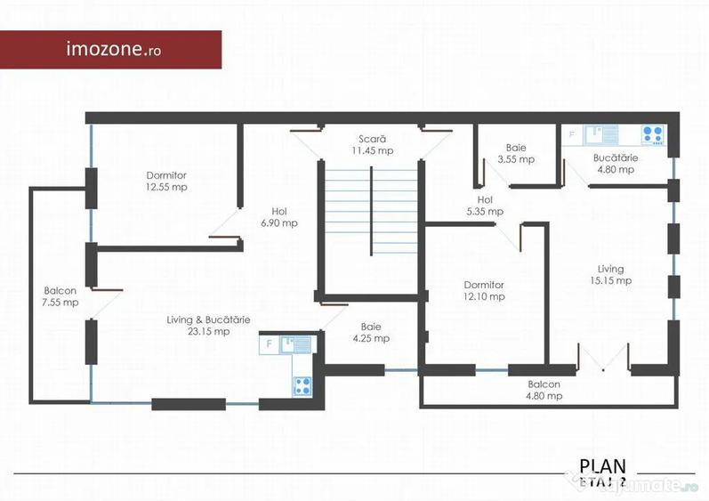 Apartament 2 camere, bloc nou, finisat la cheie, centrala... - Bucuresti (Bucuresti-Ilfov) - 7