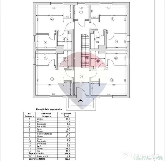 Casă cu 1 camere cu Teren 650 Mp în Central