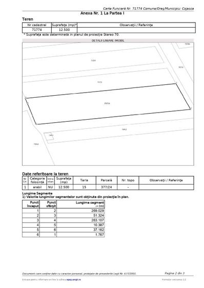 Teren Construcții intravilan de 22500 mp, în Cojasca