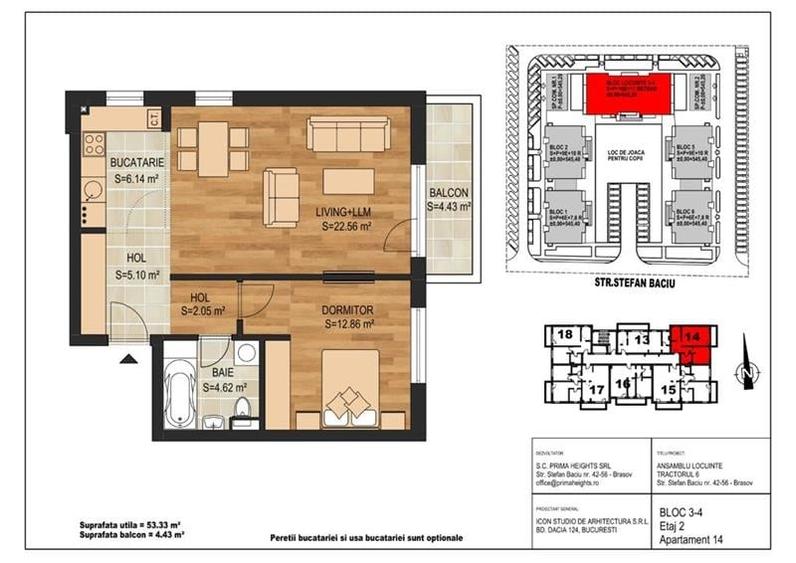 Apartament cu 2 camere decomandat în Tractorul