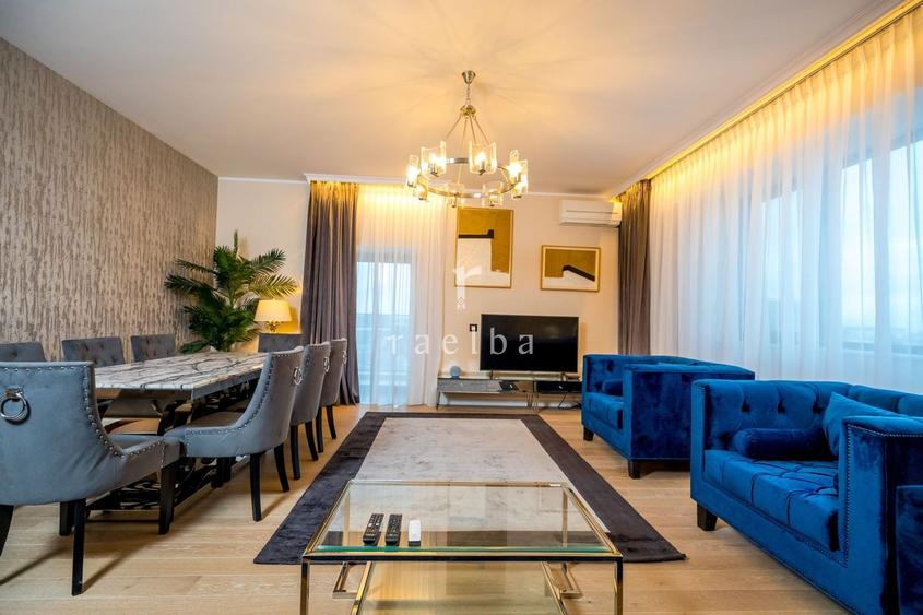 Apartament cu 4 camere semidecomandat, mobilat în Herăstrău