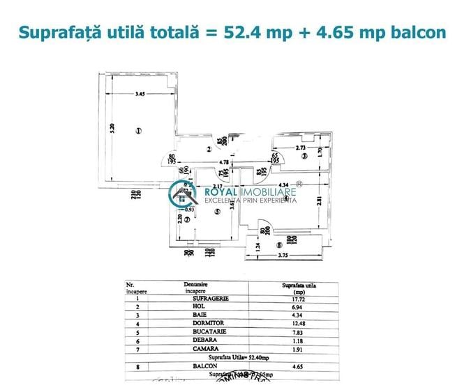 Royal Imobiliare - Vanzare apartament 2 camere zona Ultracentral - 13