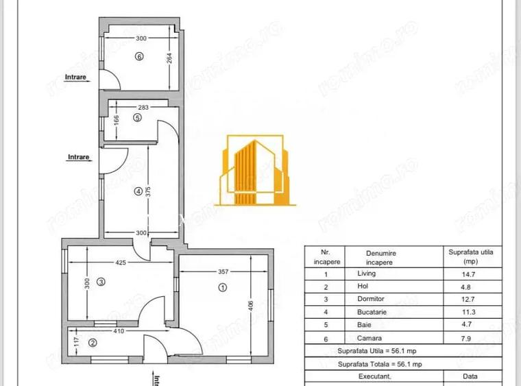Apartament cu 2 camere semidecomandat în Trivale