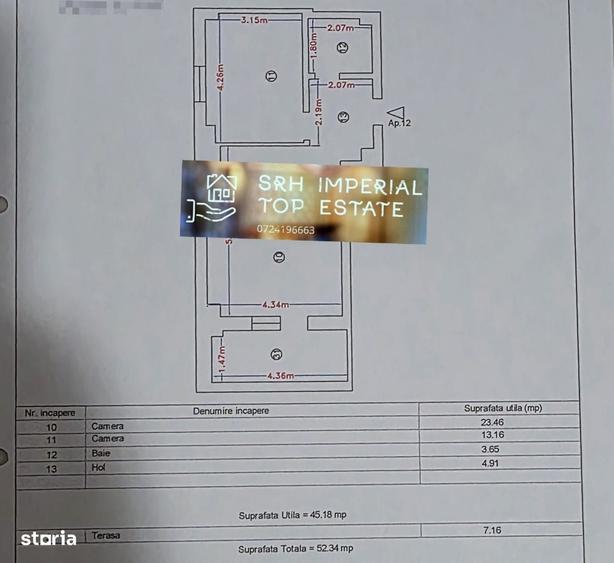 Apartament cu 2 camere în Central