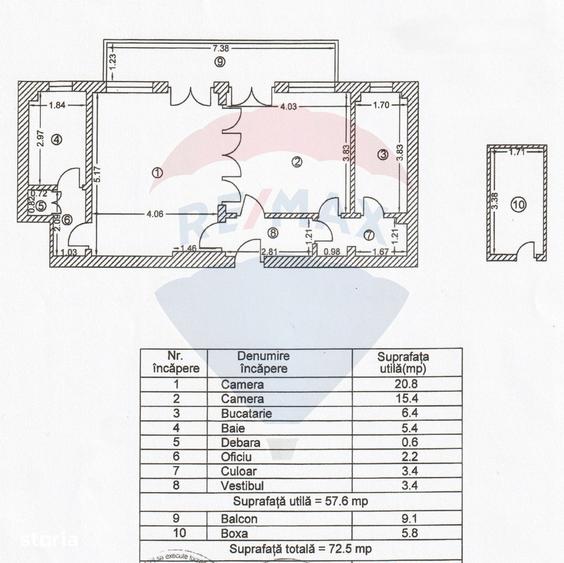 Apartament 2 camere decomandat de vanzare, zona Rosetti, 58 mp utili - 18