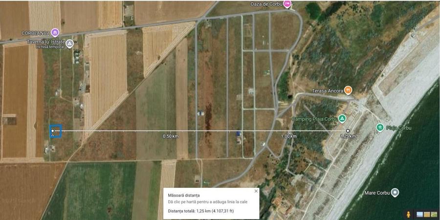 Teren Construcții intravilan de 548 mp, în Corbu