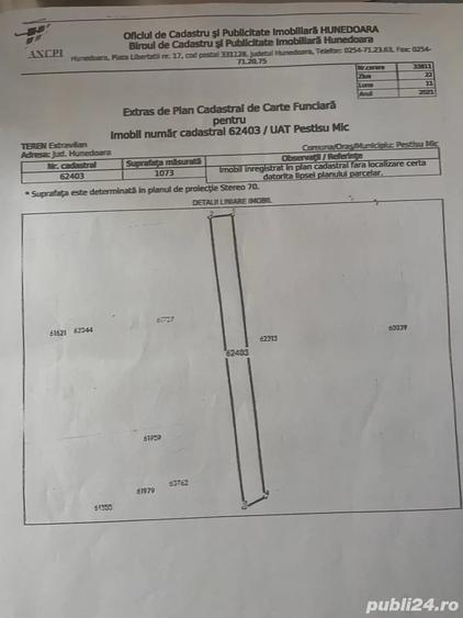Teren de 1073 mp, în Central