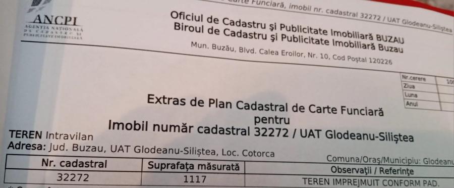 Teren agricol intravilan de 1117 mp, în Cotorca