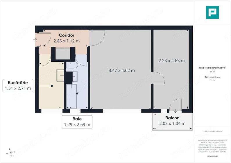 Apartament cu 2 camere în Ultracentral