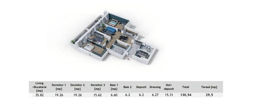 Apartament cu 4 camere în Central